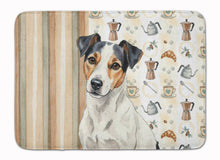 Load image into Gallery viewer, White with Black Markings Russell Terrier Coffee Bar Memory Foam Kitchen Mat