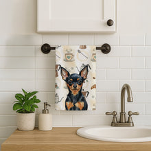 Load image into Gallery viewer, Black and Tan Russian Toy Coffee Bar Kitchen Towel