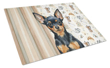 Load image into Gallery viewer, Black and Tan Russian Toy Coffee Bar Glass Cutting Board
