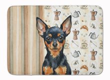 Load image into Gallery viewer, Black and Tan Russian Toy Coffee Bar Memory Foam Kitchen Mat