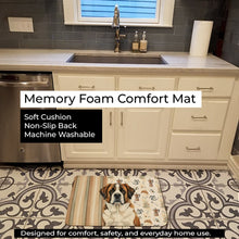 Load image into Gallery viewer, Brindle and White Saint Bernard Coffee Bar Memory Foam Kitchen Mat