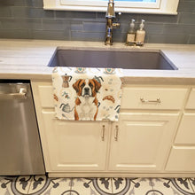 Load image into Gallery viewer, Brown and White Saint Bernard Coffee Bar Kitchen Towel