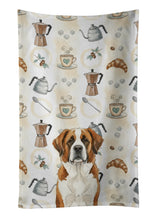 Load image into Gallery viewer, Brown and White Saint Bernard Coffee Bar Kitchen Towel