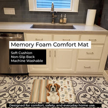 Load image into Gallery viewer, Brown and White Saint Bernard Coffee Bar Memory Foam Kitchen Mat