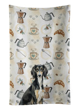 Load image into Gallery viewer, Black and Tan Saluki Coffee Bar Kitchen Towel