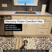 Load image into Gallery viewer, Black and Tan Saluki Coffee Bar Memory Foam Kitchen Mat