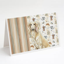 Load image into Gallery viewer, Cream Saluki Coffee Bar Greeting Cards Pack of 8