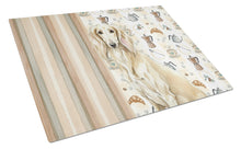 Load image into Gallery viewer, Cream Saluki Coffee Bar Glass Cutting Board