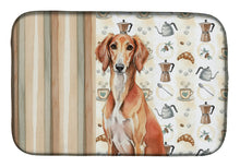 Load image into Gallery viewer, Red Saluki Coffee Bar Dish Drying Mat