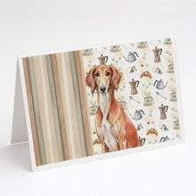 Load image into Gallery viewer, Red Saluki Coffee Bar Greeting Cards Pack of 8