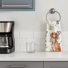 Load image into Gallery viewer, Red Saluki Coffee Bar Kitchen Towel