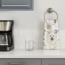 Load image into Gallery viewer, Cream Samoyed Coffee Bar Kitchen Towel