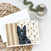 Load image into Gallery viewer, Schipperke Coffee Bar Greeting Cards Pack of 8