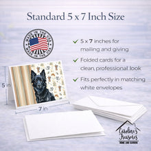 Load image into Gallery viewer, Schipperke Coffee Bar Greeting Cards Pack of 8