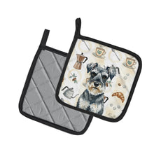 Load image into Gallery viewer, Schnauzer Coffee Bar Pair of Pot Holders