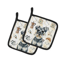Load image into Gallery viewer, Schnauzer Coffee Bar Pair of Pot Holders