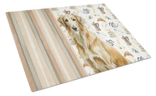 Load image into Gallery viewer, Wheaten Scottish Deerhound Coffee Bar Glass Cutting Board