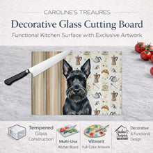 Load image into Gallery viewer, Scottish Terrier Coffee Bar Glass Cutting Board