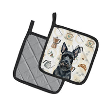 Load image into Gallery viewer, Scottish Terrier Coffee Bar Pair of Pot Holders