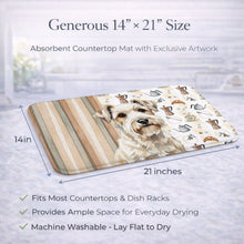 Load image into Gallery viewer, Sealyham Terrier Coffee Bar Dish Drying Mat