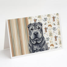 Load image into Gallery viewer, Black Shar Pei Coffee Bar Greeting Cards Pack of 8