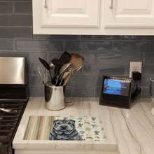 Load image into Gallery viewer, Black Shar Pei Coffee Bar Glass Cutting Board