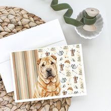 Load image into Gallery viewer, Red Shar Pei Coffee Bar Greeting Cards Pack of 8