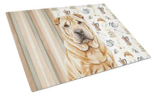 Load image into Gallery viewer, Red Shar Pei Coffee Bar Glass Cutting Board