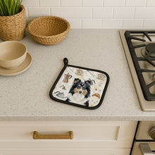 Load image into Gallery viewer, Tricolor Sheltie Coffee Bar Pair of Pot Holders