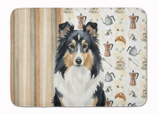 Load image into Gallery viewer, Tricolor Sheltie Coffee Bar Memory Foam Kitchen Mat