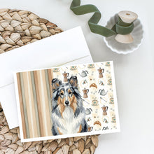 Load image into Gallery viewer, Blue Merle Sheltie Coffee Bar Greeting Cards Pack of 8