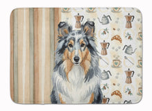 Load image into Gallery viewer, Blue Merle Sheltie Coffee Bar Memory Foam Kitchen Mat