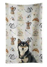 Load image into Gallery viewer, Black and Tan Shiba Inu Coffee Bar Kitchen Towel