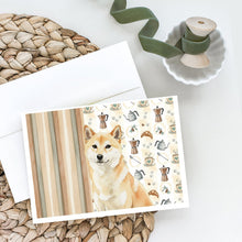 Load image into Gallery viewer, Cream Shiba Inu Coffee Bar Greeting Cards Pack of 8