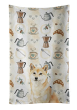 Load image into Gallery viewer, Cream Shiba Inu Coffee Bar Kitchen Towel