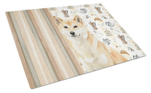 Load image into Gallery viewer, Cream Shiba Inu Coffee Bar Glass Cutting Board