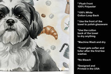 Load image into Gallery viewer, Black and White Shih Tzu Coffee Bar Kitchen Towel