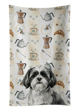 Load image into Gallery viewer, Black and White Shih Tzu Coffee Bar Kitchen Towel