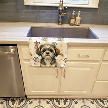Load image into Gallery viewer, Brindle Shih Tzu Coffee Bar Kitchen Towel