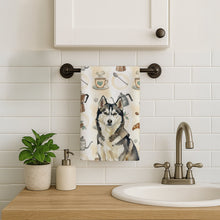 Load image into Gallery viewer, Agouti Siberian Husky Coffee Bar Kitchen Towel