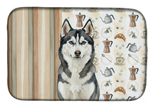 Load image into Gallery viewer, Siberian Husky Coffee Bar Dish Drying Mat