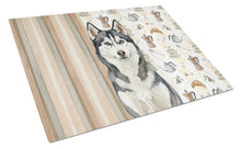 Load image into Gallery viewer, Siberian Husky Coffee Bar Glass Cutting Board