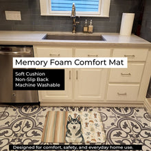 Load image into Gallery viewer, Siberian Husky Coffee Bar Memory Foam Kitchen Mat