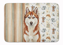 Load image into Gallery viewer, Red and White Siberian Husky Coffee Bar Memory Foam Kitchen Mat