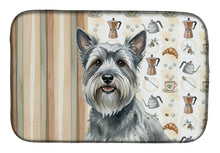 Load image into Gallery viewer, Gray Skye Terrier Coffee Bar Dish Drying Mat