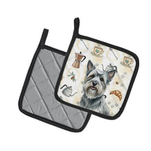 Load image into Gallery viewer, Gray Skye Terrier Coffee Bar Pair of Pot Holders