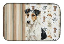 Load image into Gallery viewer, Smooth Fox Terrier Coffee Bar Dish Drying Mat