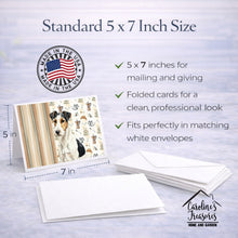 Load image into Gallery viewer, Smooth Fox Terrier Coffee Bar Greeting Cards Pack of 8