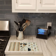 Load image into Gallery viewer, Smooth Fox Terrier Coffee Bar Glass Cutting Board