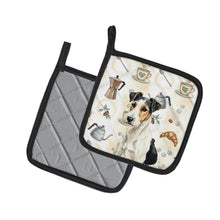 Load image into Gallery viewer, Smooth Fox Terrier Coffee Bar Pair of Pot Holders